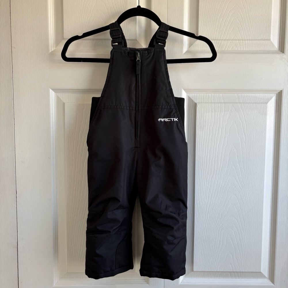Arctix Black Snow Bib Pants Boy Girl Kids Overall Snowsuit 24M/2TWaterproof Warm
